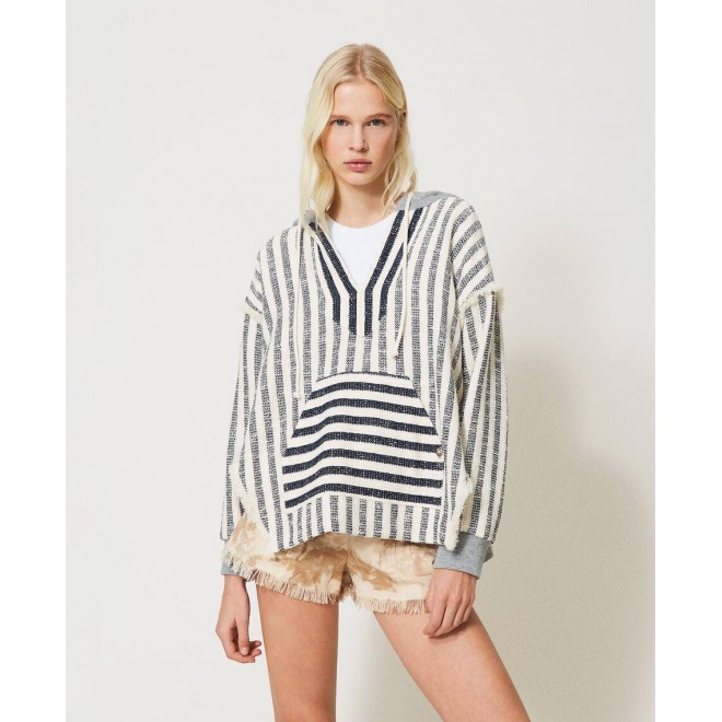 Oversize striped hoodie