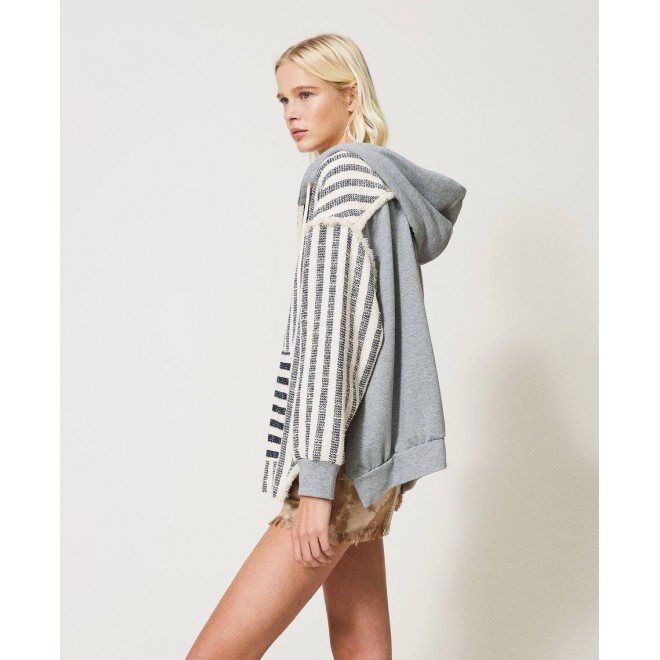 Oversize striped hoodie