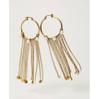 Earrings with fringes
