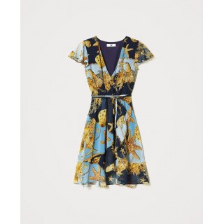 Georgette dress with print