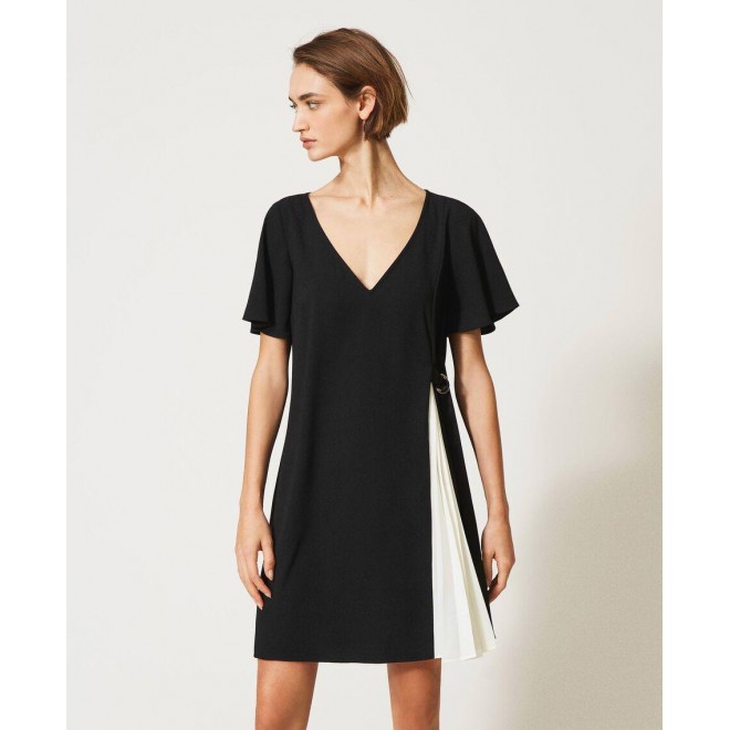 “Atlas” tunic dress with pleated insert