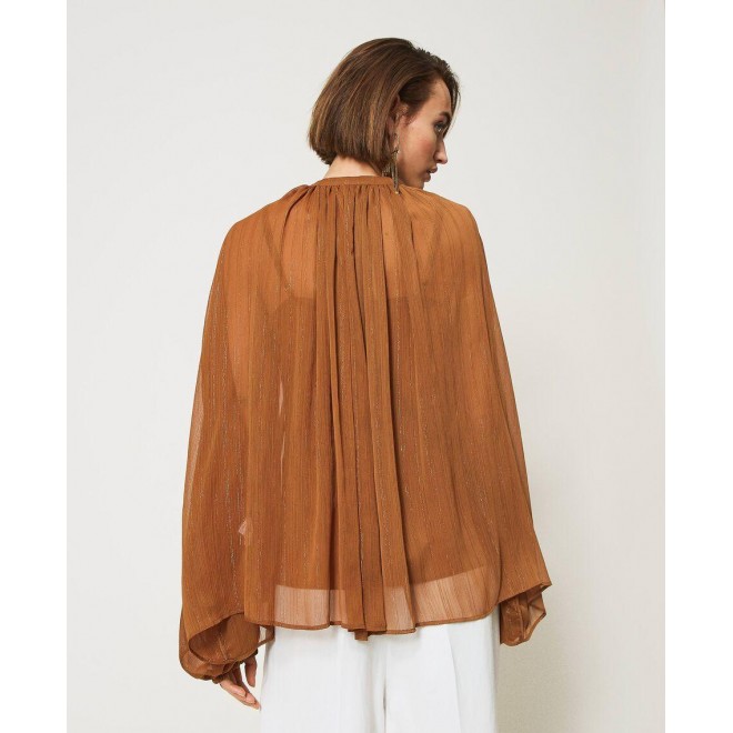 Lurex creponne “Sika” blouse