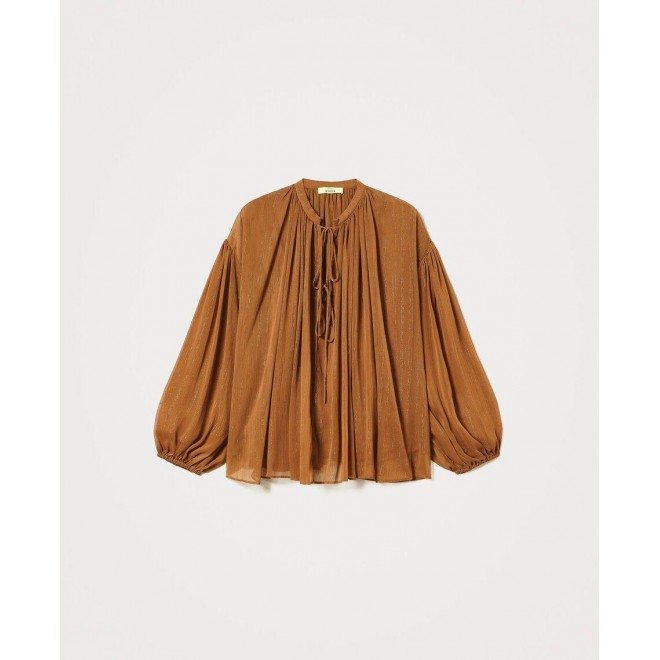 Lurex creponne “Sika” blouse