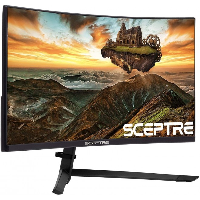 Sceptre Curved 27″ Gaming Monitor up to 165Hz DisplayPort 144Hz HDMI Edge-Less AMD FreeSync Premium, Build-in Speakers Machine Black 2021 (C275B-1858RN)